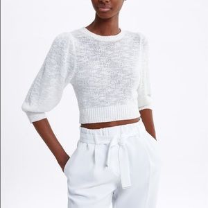 Zara Pants - NWT Zara Belted Pants White XL Zara Pants - NWT Zara Belted Pants White XL